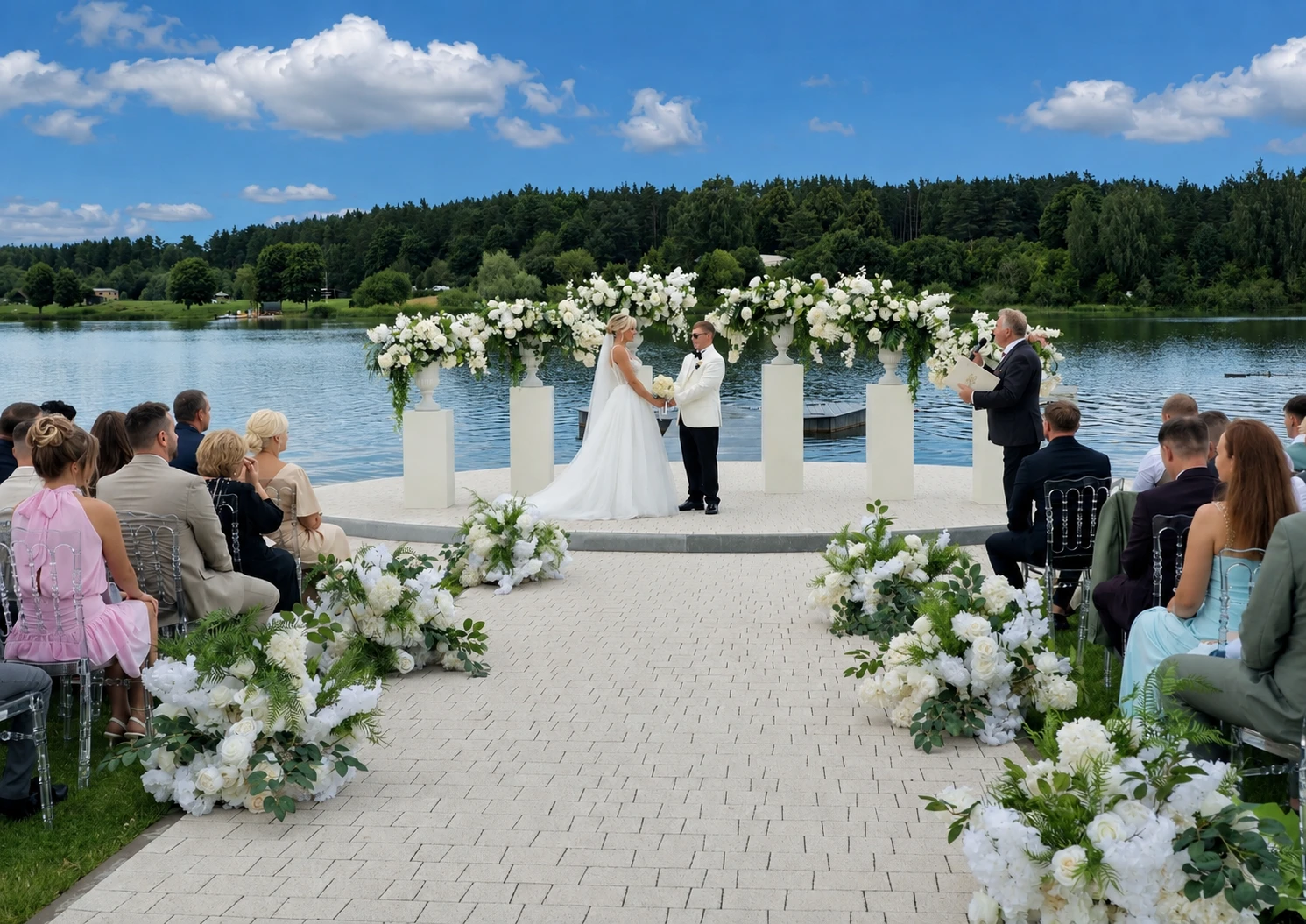 Kāzu ceremonija, ūdens krastā
